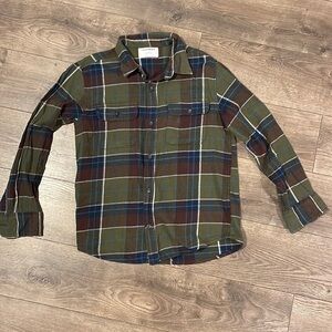 Old Navy Plaid Flannel Button Down - Size Large 10/12